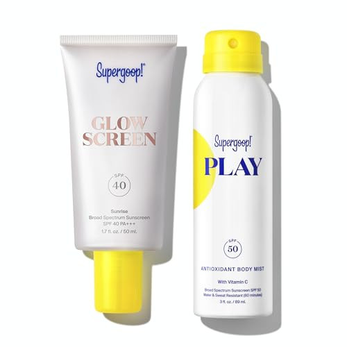 Supergoop! Glowscreen Spf 40 (1.7 Fl. Oz) and Play Antioxidant Body Mist Spf 50 With Vitamin C (3 Fl. Oz.) | Amazon (US)