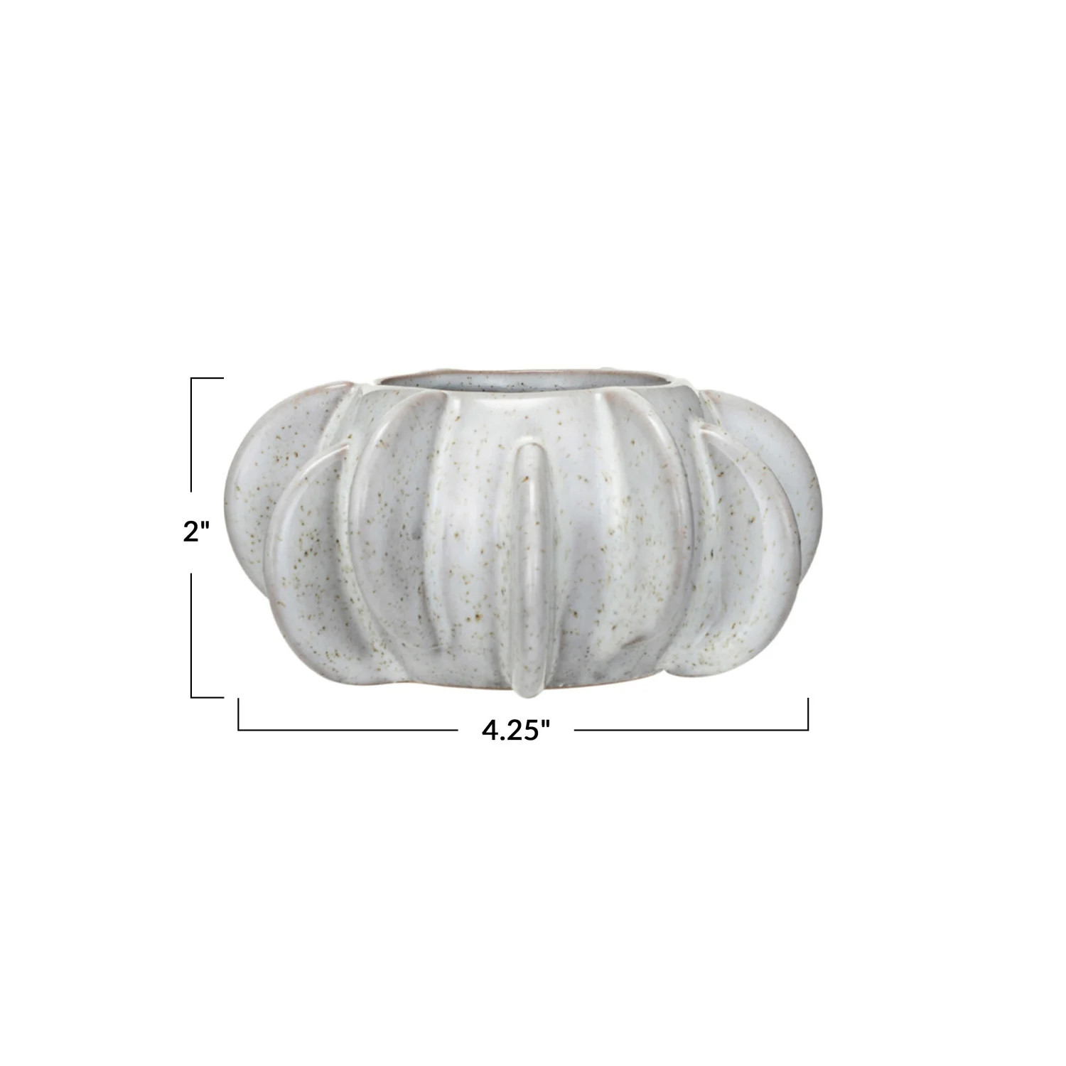 Handmade Stoneware Demilune Planter (Holds 3") | Auden & Avery