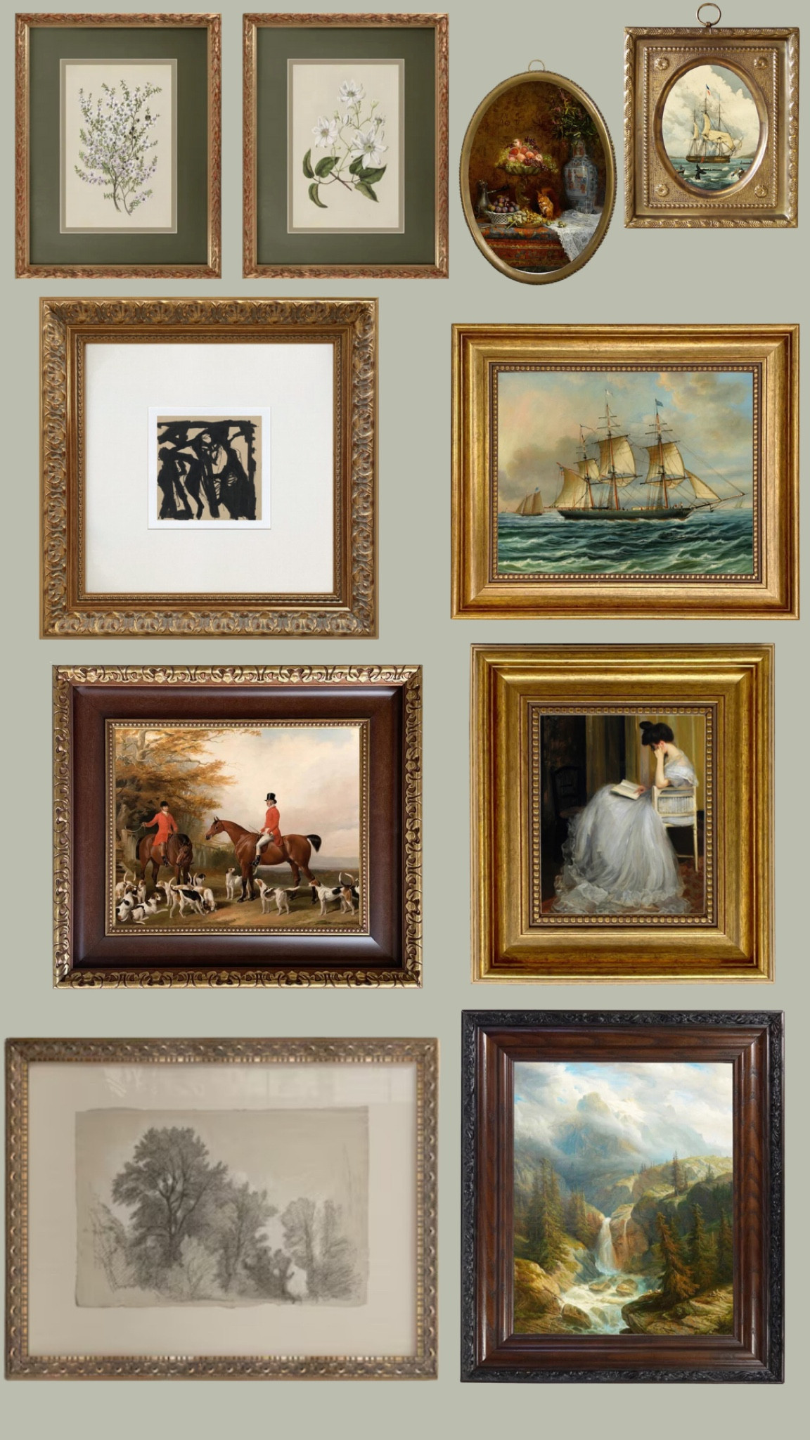 I love sourcing art! Not originals, but framed vintage prints from Etsy, make for a lovely gallery wall 

#LTKFindsUnder100 #LTKHome #LTKFindsUnder50