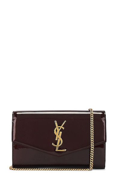 Saint Laurent Uptown Wallet On Chain Bag in Brown | FWRD 