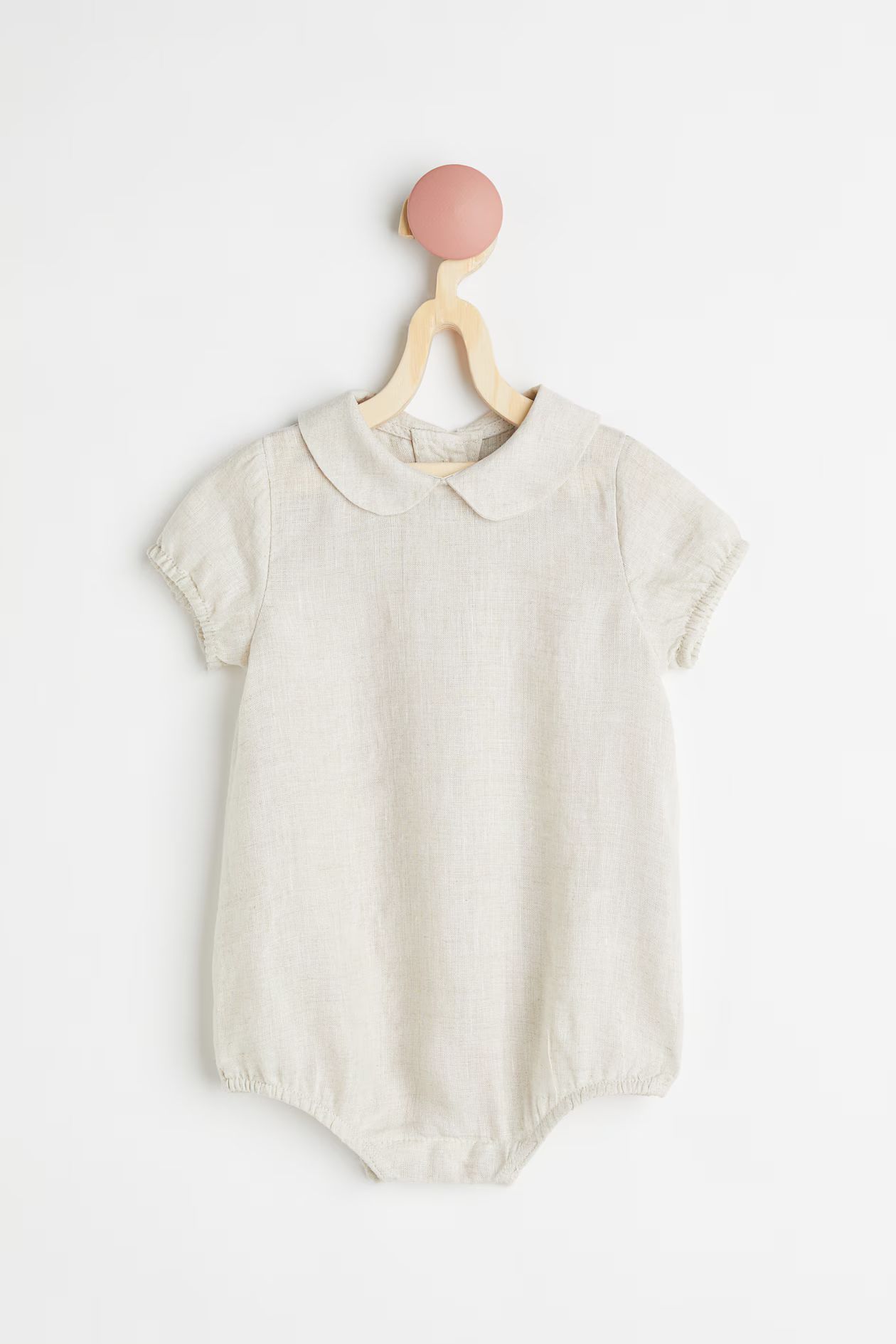 Kurzarmbody aus Leinen - Hellbeige - Kids | H&M AT | H&M (DE, AT, CH, NL, FI)