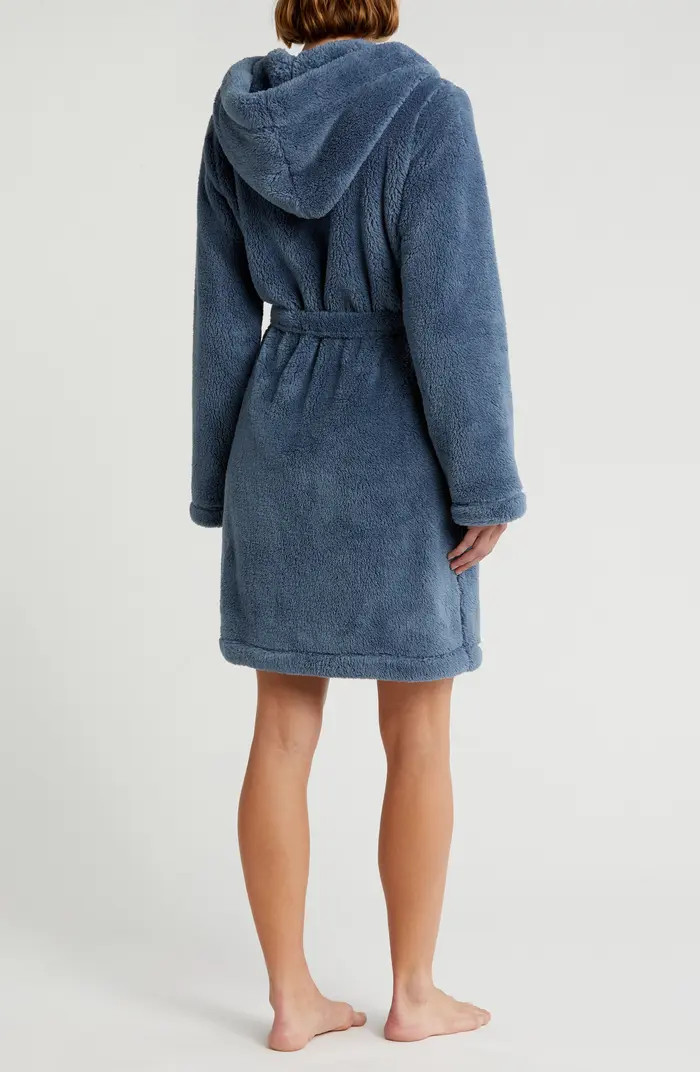 Aarti Faux Shearling Hooded Robe | Nordstrom