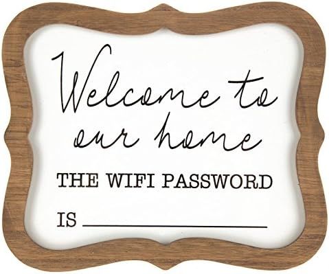 Toysdone Welcome WiFi Password Whiteboard Desk or Table Sign | Amazon (US)