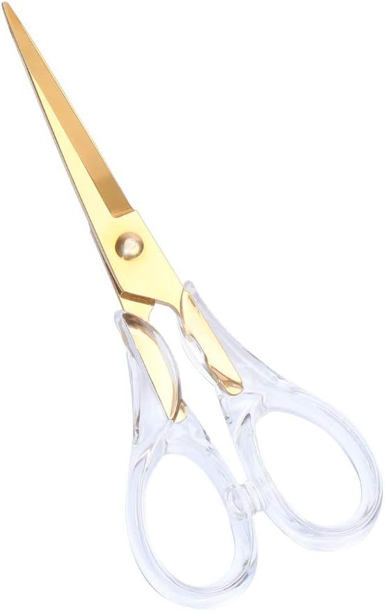 Stylish Acrylic Gold Multipurpose Scissors Stainless Steel 6.3 Inches Office Scissors Desktop Sta... | Amazon (US)