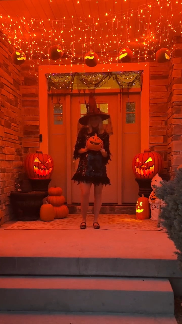 My favorite Halloween front porch to date!!  Love how it glows at night 🎃

#LTKSeasonal #LTKHome #LTKHalloween