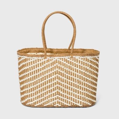 Straw Circle Handle Tote Handbag - A New Day™ Natural | Target