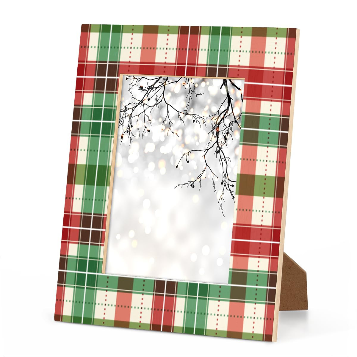 Red Green Plaid Picture Frame 5x7, 5x7 Desktop Photo Frame Horizontal and Vertical Display 5 by7 ... | Amazon (US)