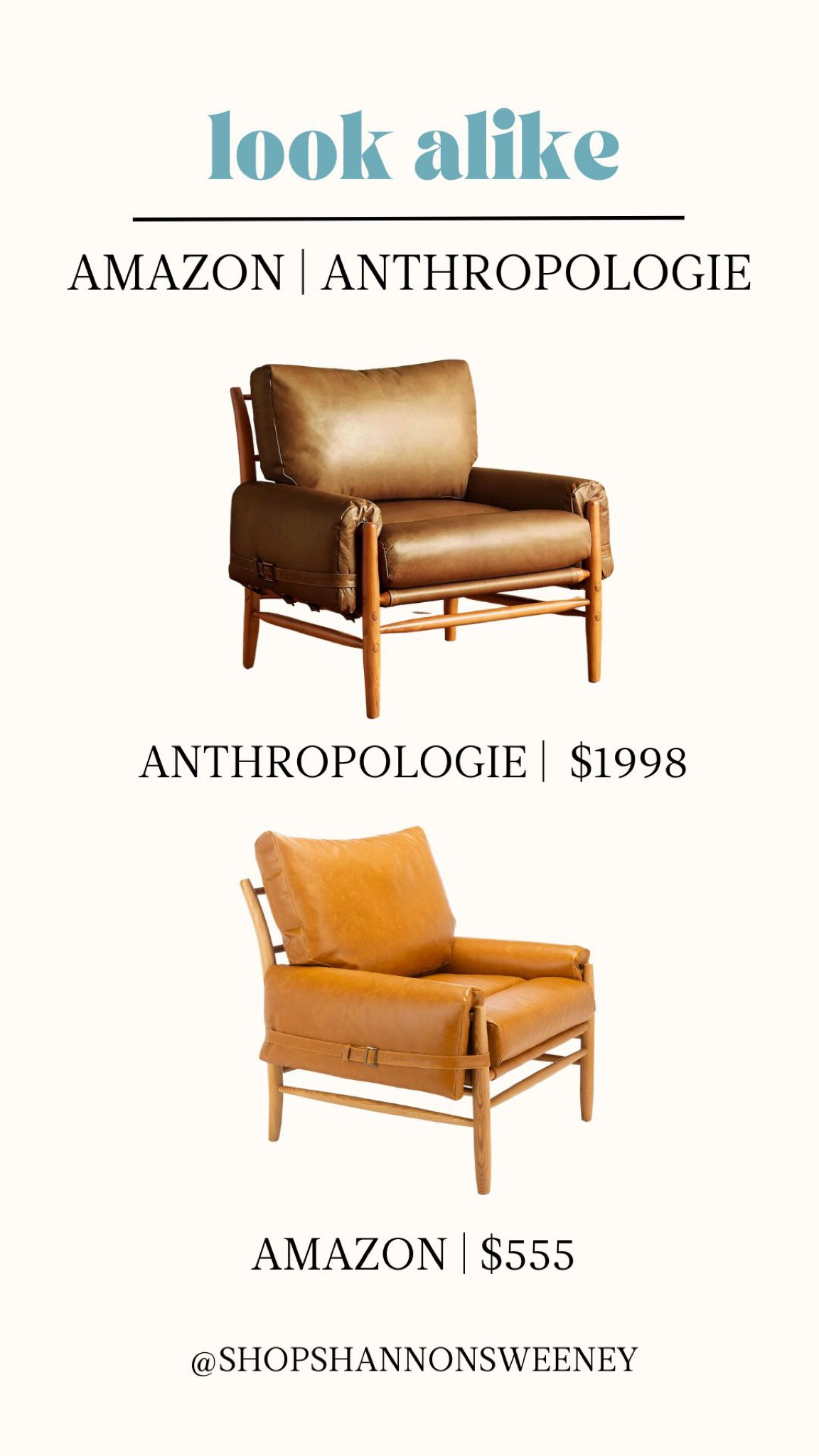 Look alike| Anthropologie Havana leather chair lookalike on Amazon 🪑

#LTKhome #LTKU #LTKstyletip