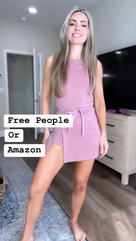 Free people or Amazon! Loving this cute athleisure look! Has built in shorts with a pocket! Comes in several colors. Wearing size small
Amazon fashion 
Free people look for less. Also linking my Lululemon look for less sports bra size small 

#LTKSaleAlert #LTKActive #LTKFindsUnder50