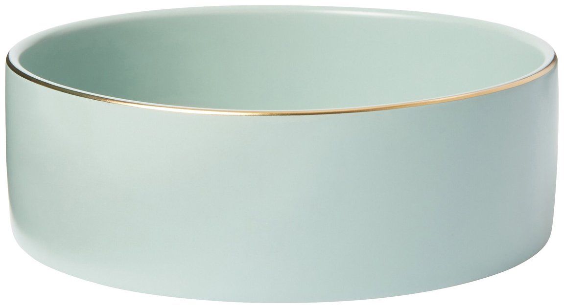 Frisco Modern Gold Rim Ceramic Bowl | Chewy.com