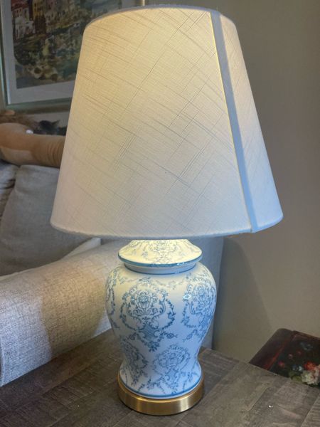 Blue and white chinoiserie lamp from my Amazon home finds video. Perfect for grandmillennial home decor! 

#LTKhome #LTKFind