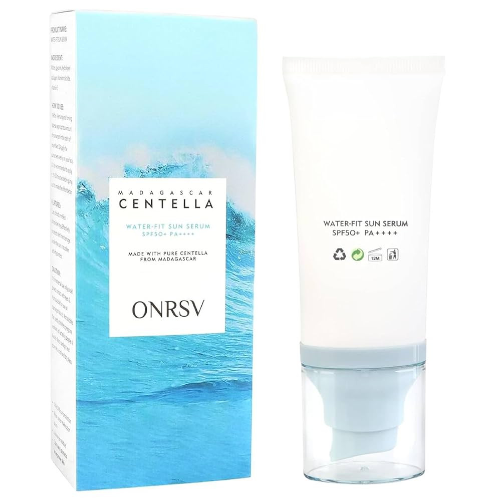 Madagascar Centella Sunscreen SPF50 Facial Serums, Moisturizing and Non-Sticky Centella Water-Fit... | Amazon (US)
