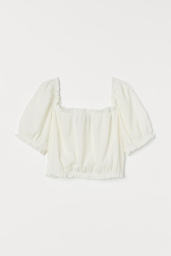 Cropped Puff-sleeved Top
							
							
            $12.99 | H&M (US + CA)