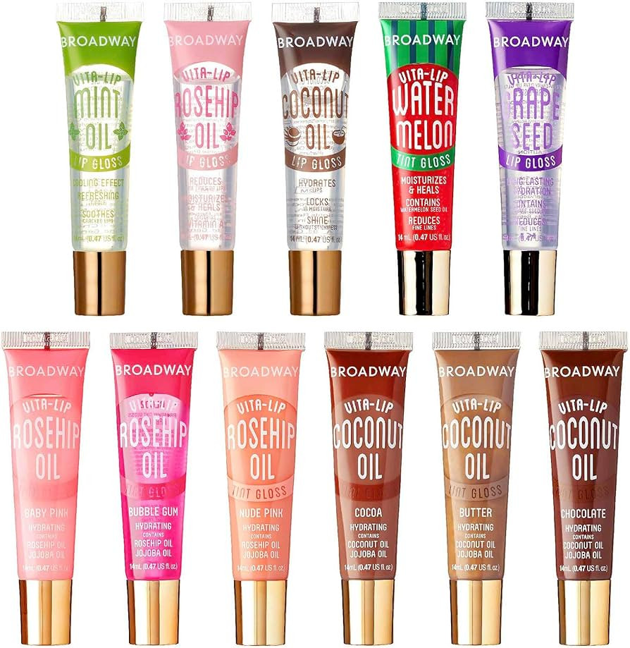 Ruby Kisses Broadway Lip Gloss Vita-Lip Clear Lip Gloss, Moisturizing, Soothing, Super Glossy wit... | Amazon (US)