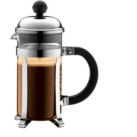 Bodum CHAMBORD French Press Coffee Maker, Glass, 0.35 L, 12 Oz, 3 Cup, Chrome | Walmart (US)