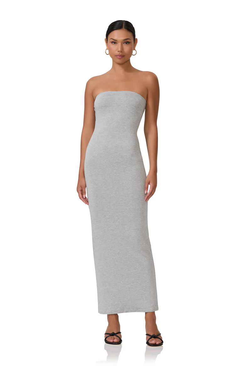 Dunn Column Maxi Dress - Heather Grey | ShopAFRM