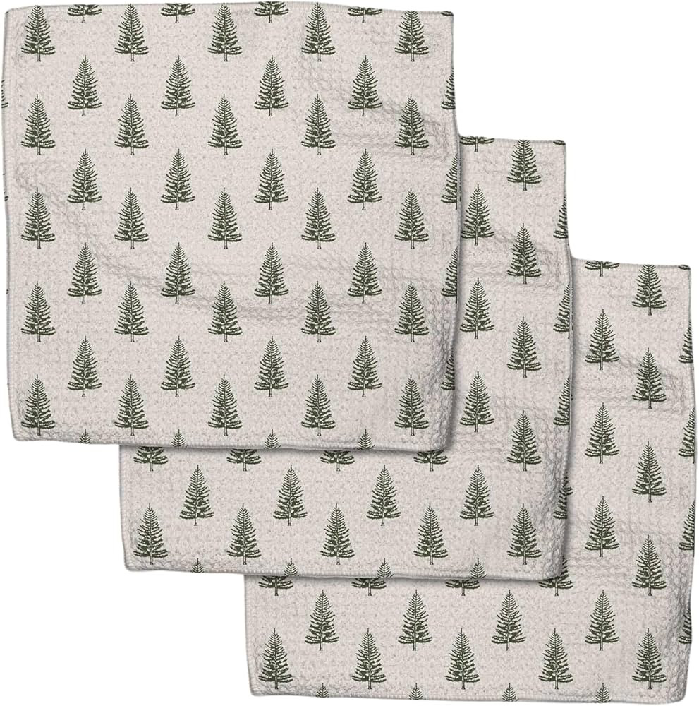 GEOMETRY Holiday Kitchen Dish Cloths - Quick Dry Dishcloths for Kitchen - Premium Dish Rags with ... | Amazon (US)