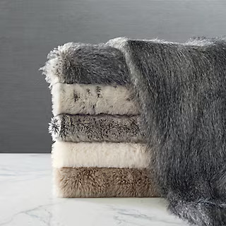 Luxury Faux Fur Throw with Silken Japanese Fibers & Natural Colorations | Frontgate