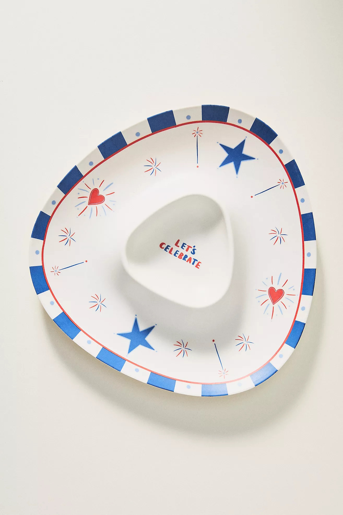 Nephthys Illustrated Stars & Stripes Melamine Chip & Dip Platter | Anthropologie (US)