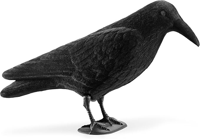 Navaris Crow Decoy - Fake Black Crow Decoy for Attracting Crows, Hunting, Scaring Birds, Hallowee... | Amazon (US)