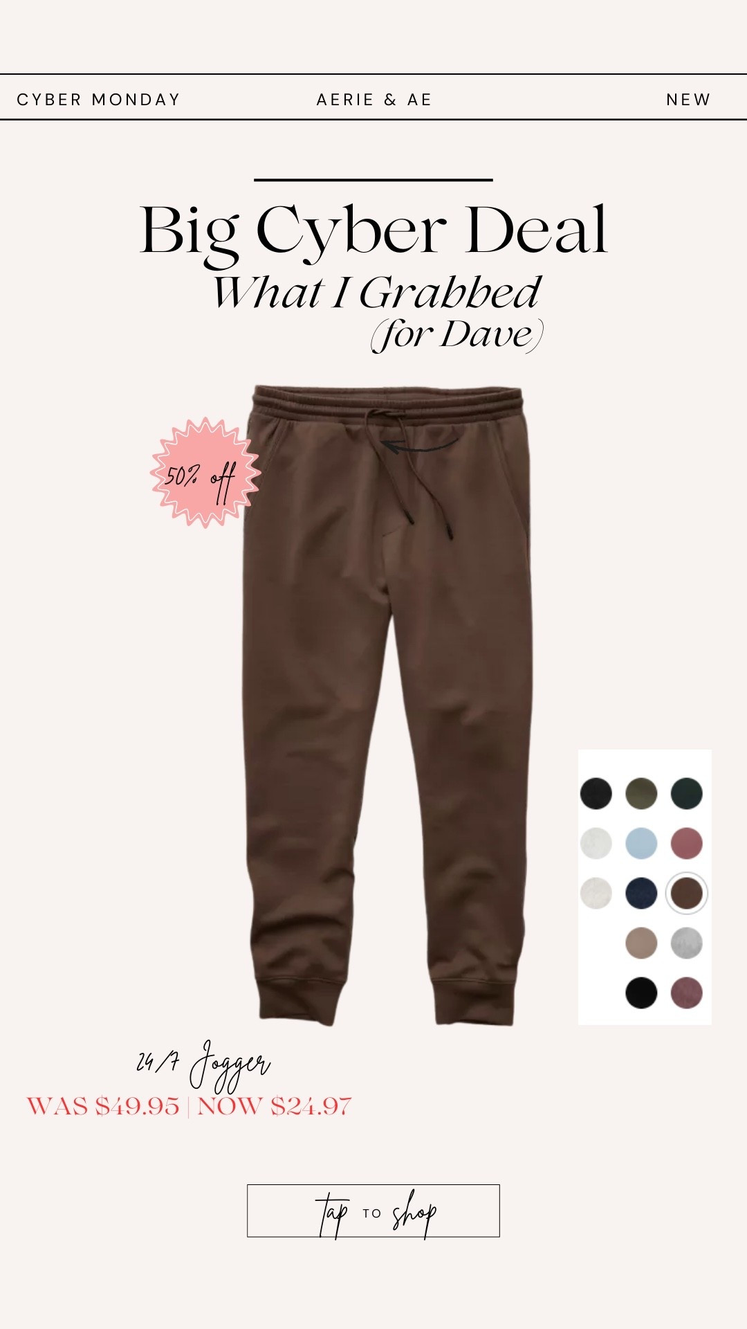 These men’s joggers are 50% off and are available in a ton of colors. They are perfect for hanging in and running about. gift idea for him men’s casual wear men’s active wear winter wear

#LTKGiftGuide #LTKMens #LTKSaleAlert