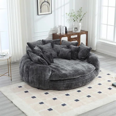 Oversized Double Loaf Sofa Bed – Plush Chenille, High Back & Armrests for Living Room, Bedroom, or Home Theater | Wayfair North America