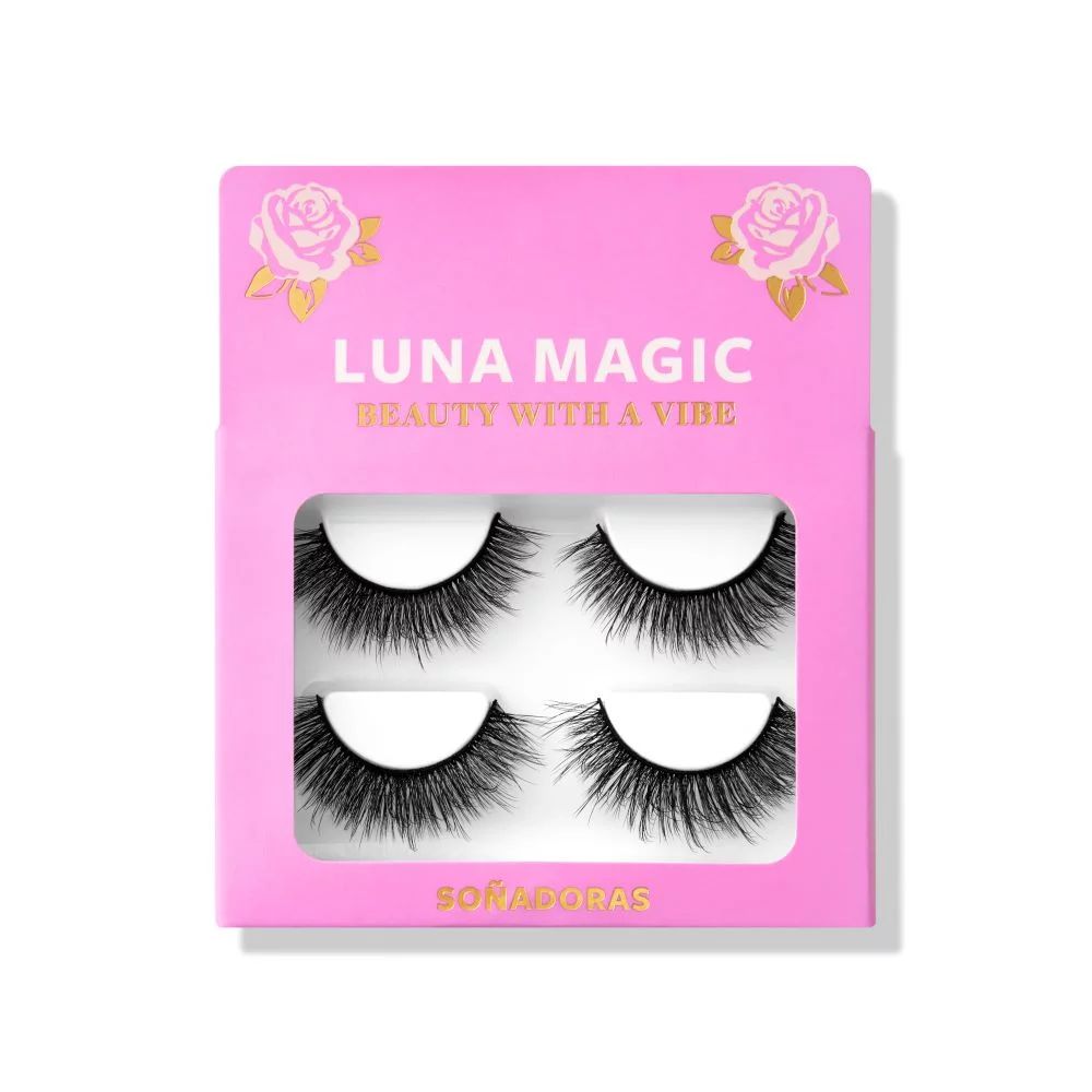 Luna Magic Faux Mink Lashes, False Eyelashes, 2 Pairs, Black, Soñadoras | Walmart (US)