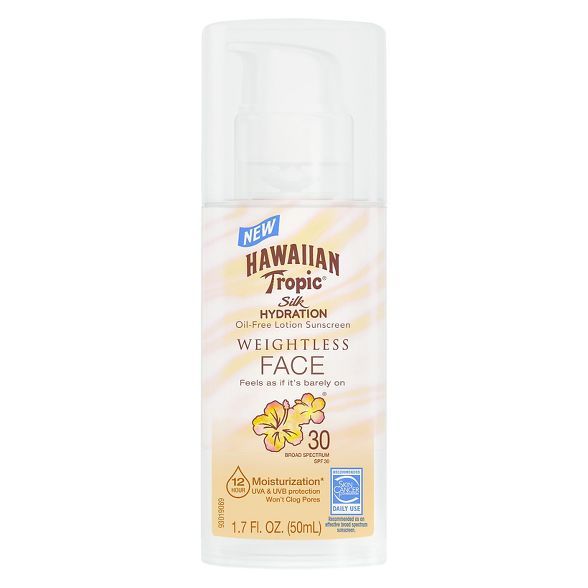 Hawaiian Tropic Silk Hydration Weightless Face Sunscreen - SPF 30 - 1.7oz | Target