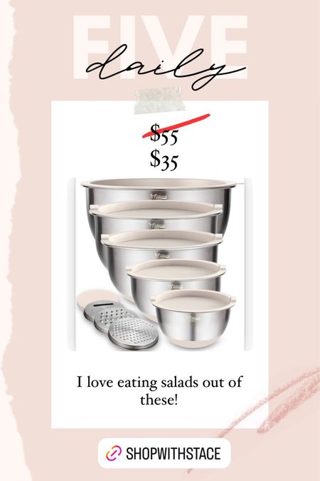 Mixing bowls on sale. Love that these nest. Kitchen essentials 

#LTKhome #LTKsalealert #LTKfindsunder50