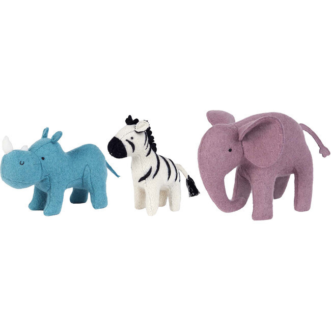 Holdie 3-Friends Animal Toy Set, Safari (Set Of 3) | Maisonette