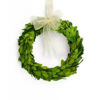 Wreath/Preserved Boxwood Wreath With Ribbon/Wreaths/Boxwood Wreaths/Mini Boxwood Wreath/Candle Rings/Cottage Core Decor/Modern Farmhouse | Etsy (US)