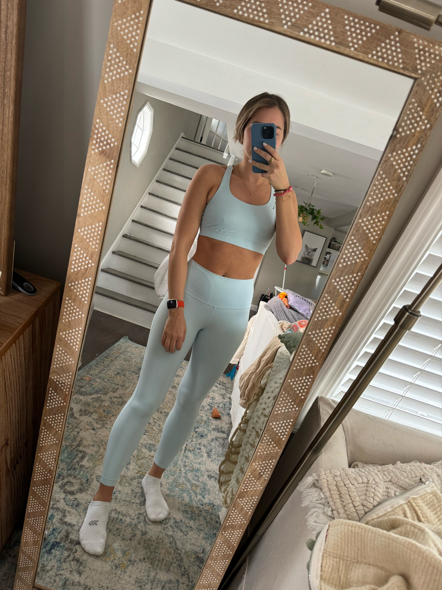 Align leggings on sale! 
I wear size 6
Color is powder blue 

#LTKfindsunder100 #LTKsalealert #LTKfindsunder50