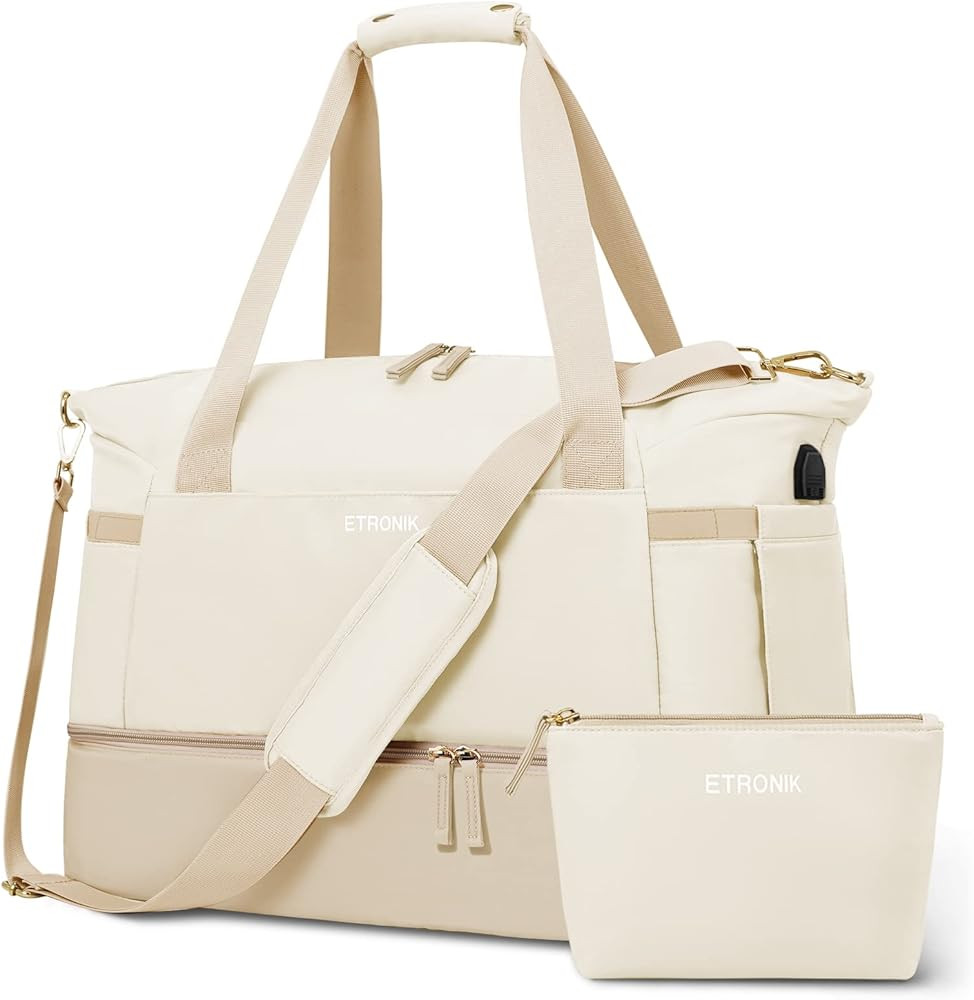 Gym Bag for Women, Sports Travel Duffel Bag with USB Charging Port, Weekender Overnight Bag with ... | Amazon (CA)