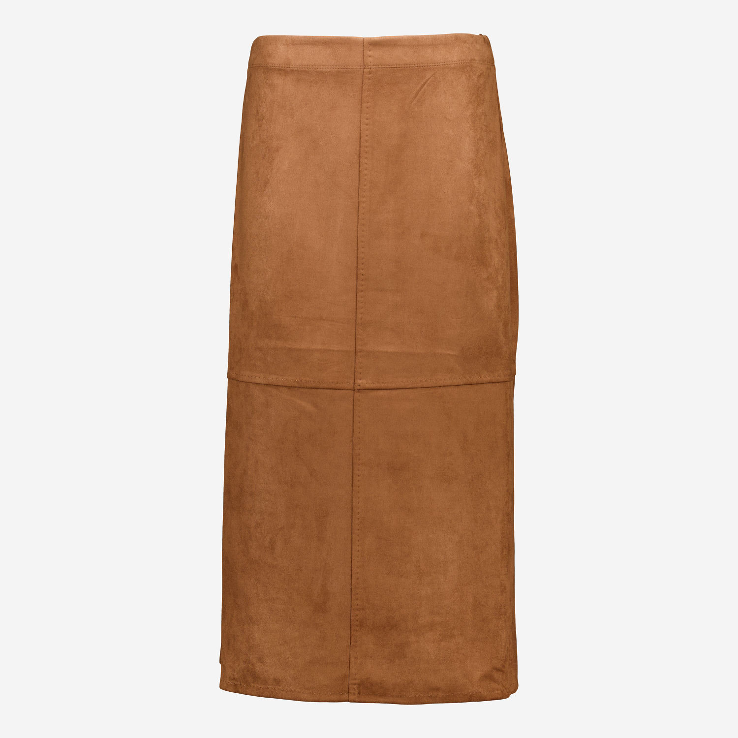 Tan Brown Fauxe Suede Midi Skirt | TK Maxx