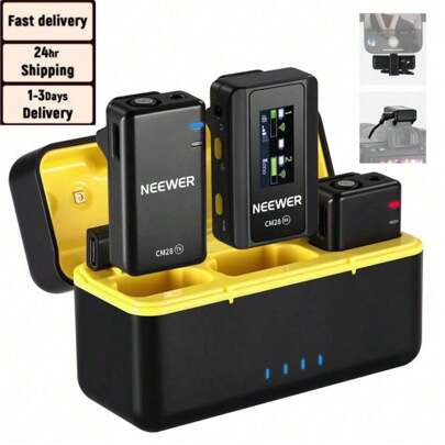 NEEWER CM28 Wireless Lavalier Lapel Microphone With Charging Case | SHEIN