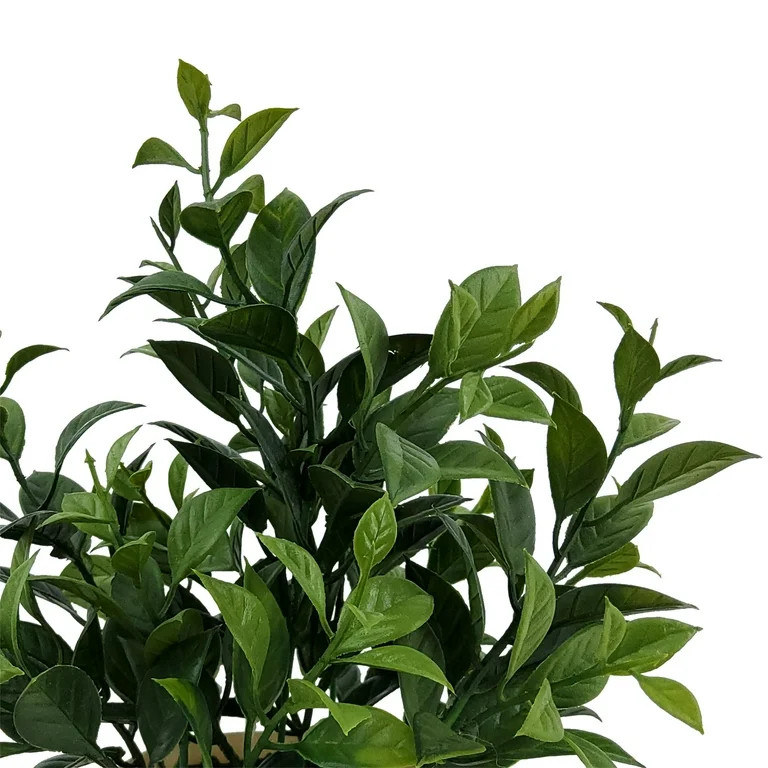Mainstays 10" Artificial Tea Leaf Plant in Vanilla Planter | Walmart (US)