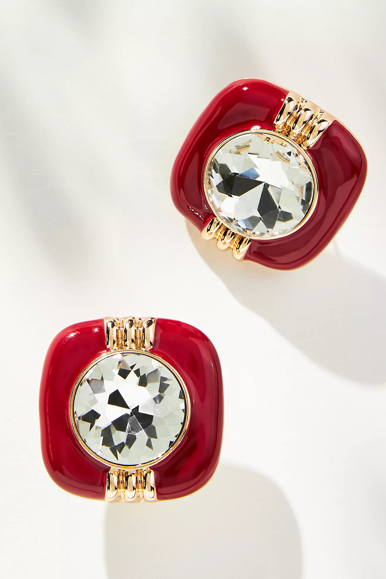 Vintage Square Crystal Post Earrings | Anthropologie (US)