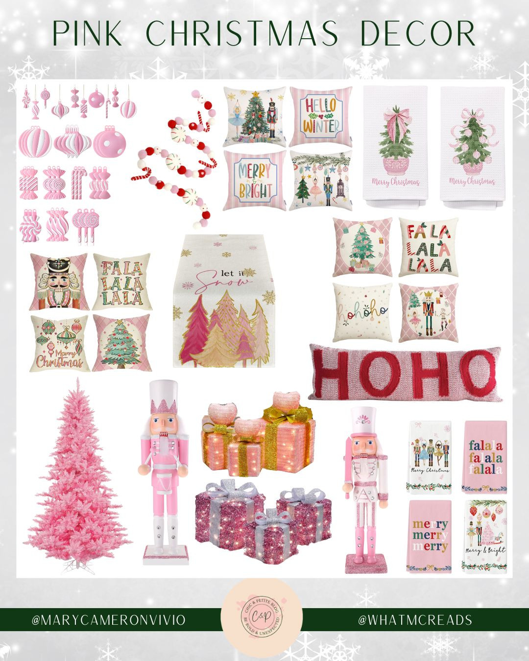 Amazon Christmas Decor: Pink Barbie Theme 🎄

Christmas Decor // Outdoor Decor // Outside Decorations // Holiday Home // Home Decor // Hostess Gifts // Christmas Tree // Santa // Christmas Ornaments // Christmas Ribbon // Christmas Garland // Pink Christmas // Barbie Christmas 

#LTKHome #LTKSeasonal #LTKHoliday