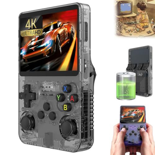 Retro Snap, 128G Retro Snap Game Console Official, 2026 New Retrosnap Play, R36s Handheld Game Consoles, 3.5-in 4k HD Screen, Long Battery Life, Open Source Games Player (Black 128G) | Amazon (US)