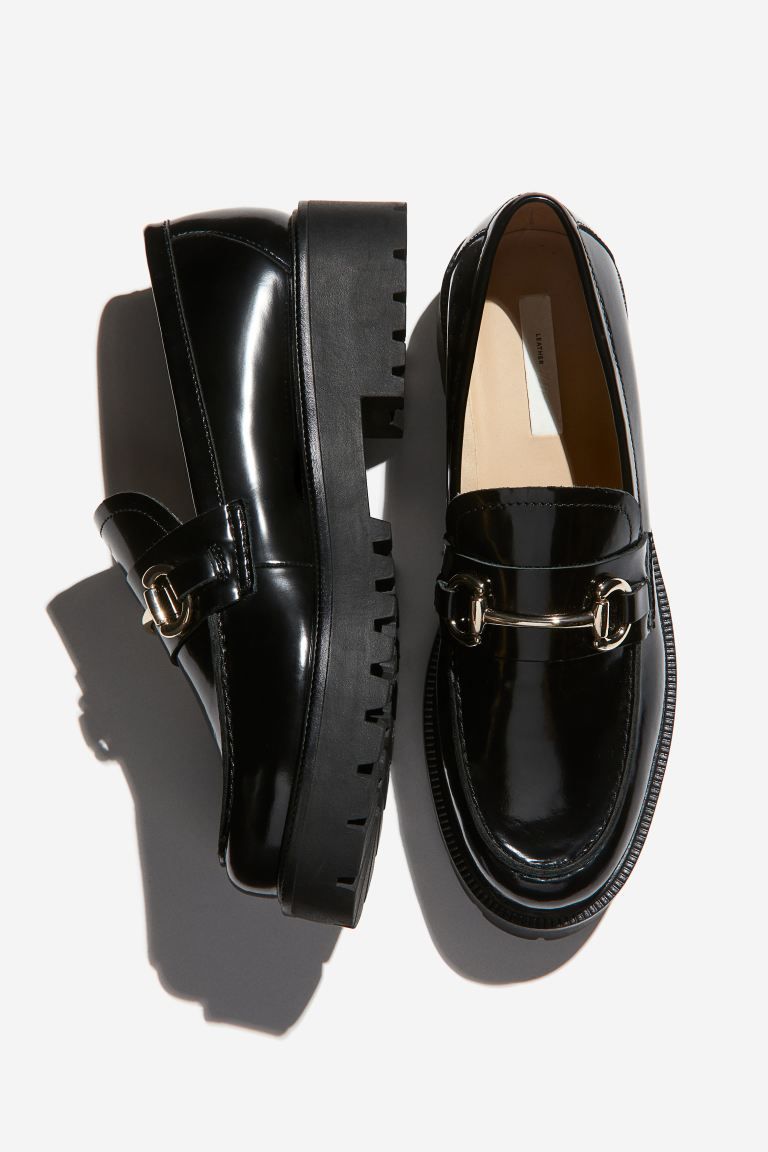 Leather loafers - Black - Ladies | H&M GB | H&M (UK, MY, IN, SG, PH, TW, HK)