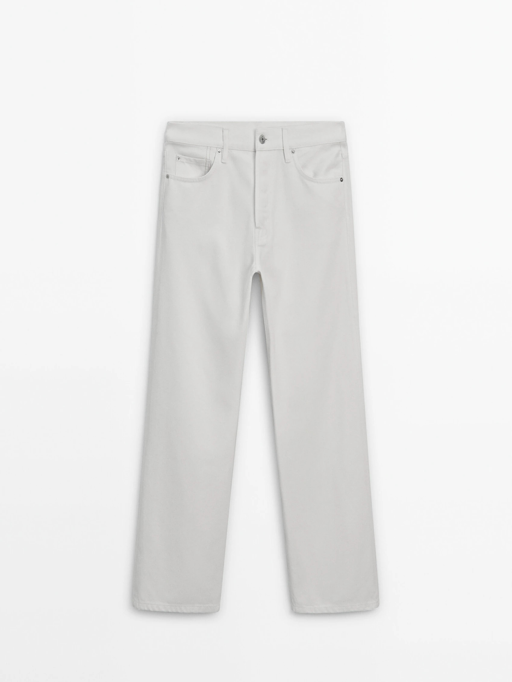 Straight-Fit-Jeans mit hohem Bund | Massimo Dutti DE