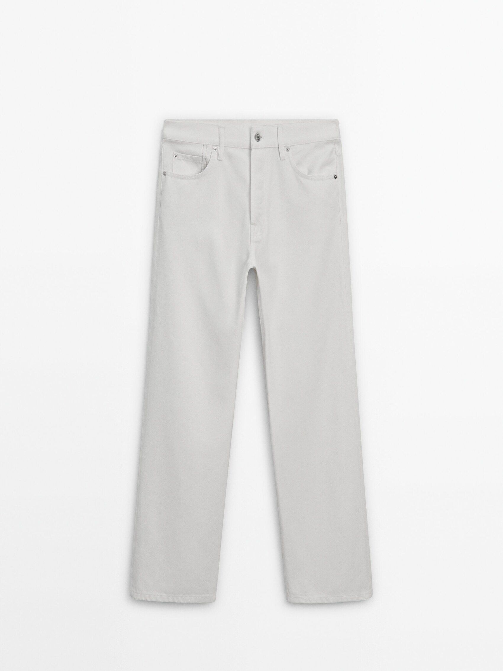 Straight-Fit-Jeans mit hohem Bund | Massimo Dutti DE