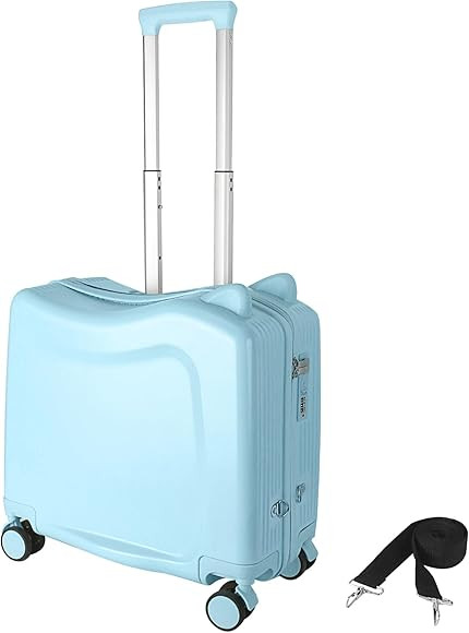 20" Ride-On Kids Suitcase with Double Spinner Wheels Cute Lightweight Tow-Along Luggage Carry on ... | Amazon (US)