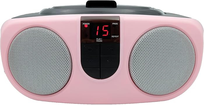PROSCAN SRCD243 Portable CD Player with AM/FM Radio, Boombox (Pink) | Amazon (US)