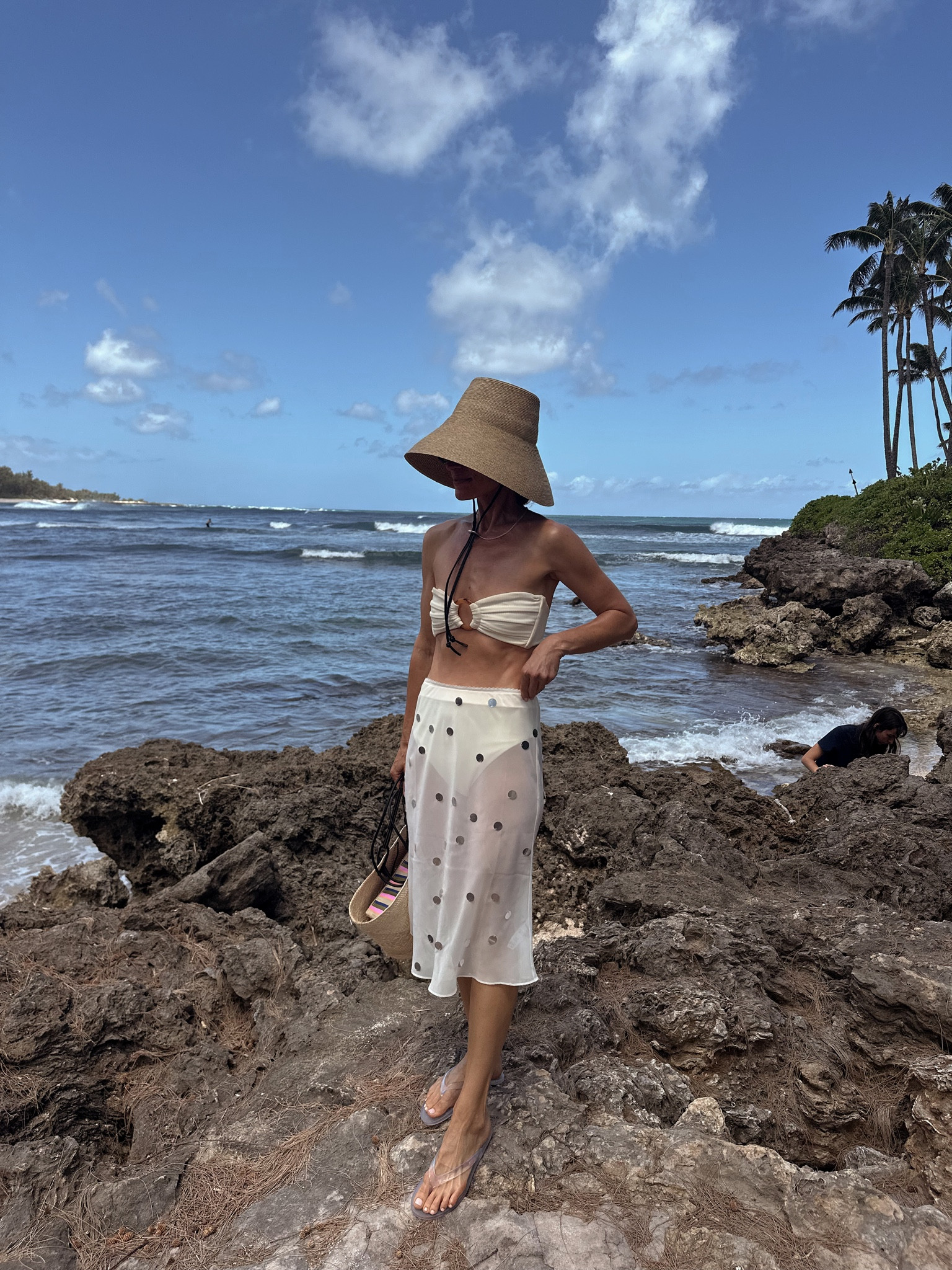 Beach day outfit 
Skirt can be dressed up with an oversized white tee and sandals or longer white button down 

#LTKPetite #LTKOver40