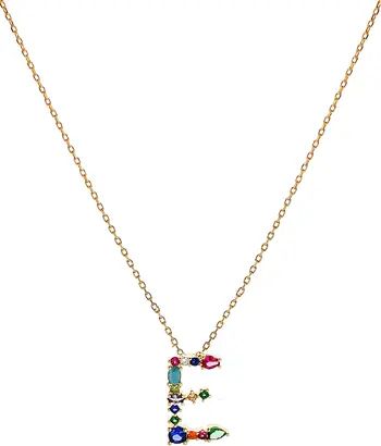 Multicolor Crystal Initial Pendant Necklace | Nordstrom