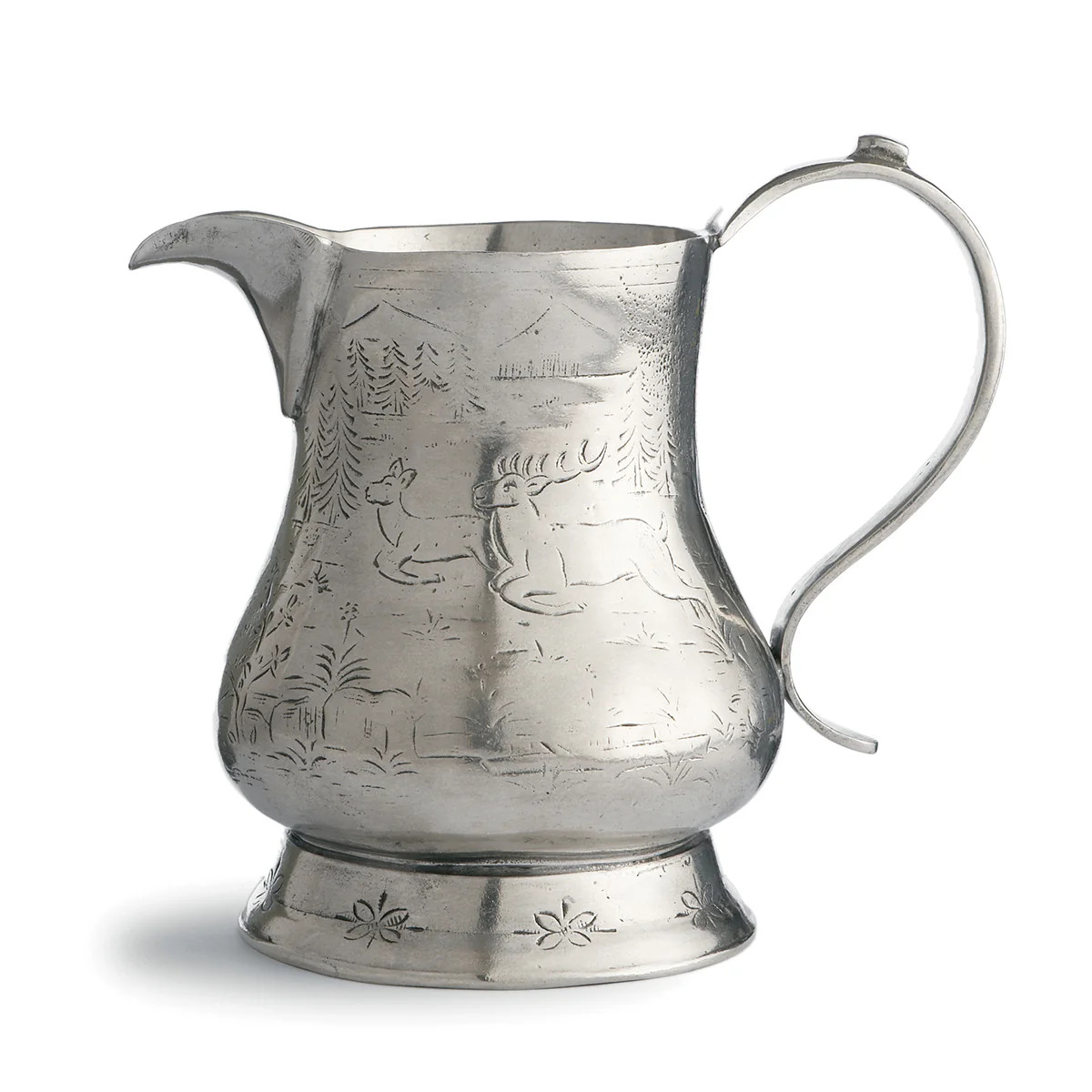 Vintage Pitcher with Deer | Arte Italica & Crown Linen Designs