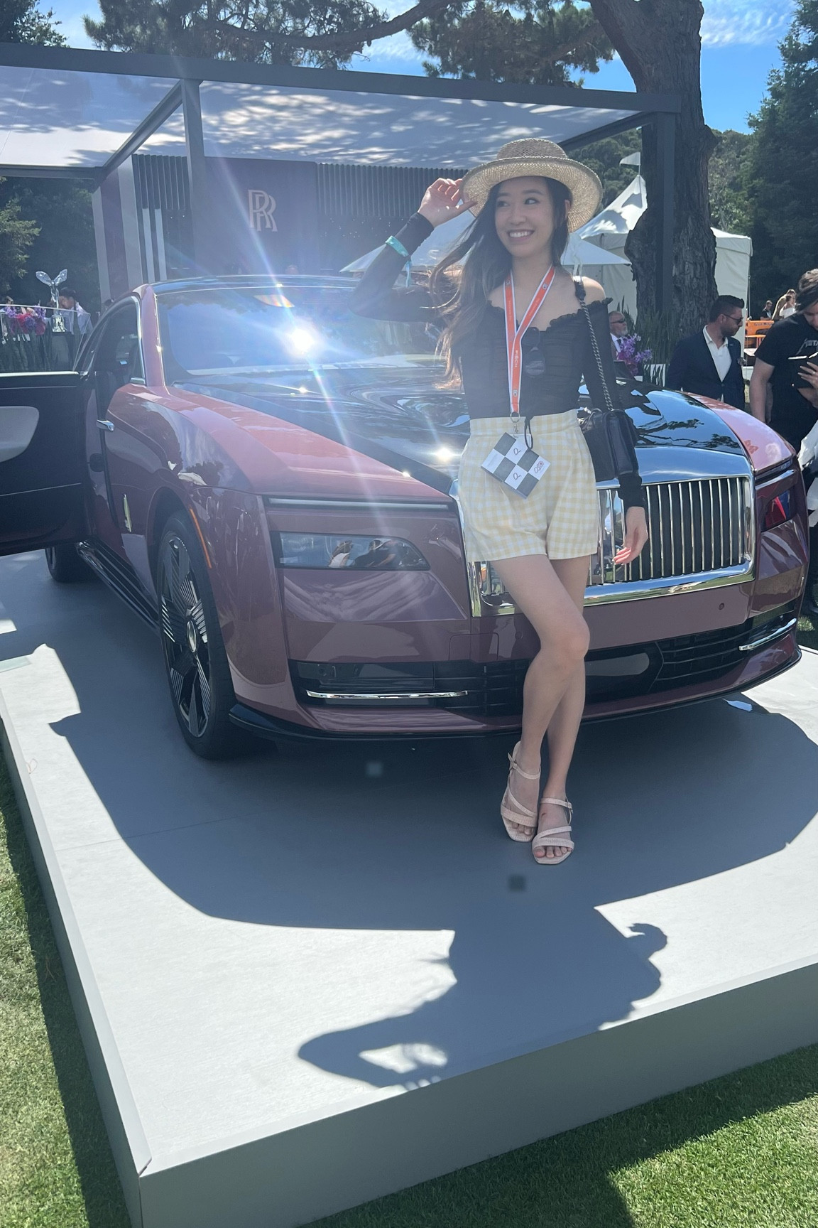 Jessica Carrie Lee for Monterey car week with Rolls Royce wearing a summer outfit for parties 

#LTKparties #LTKU #LTKSeasonal