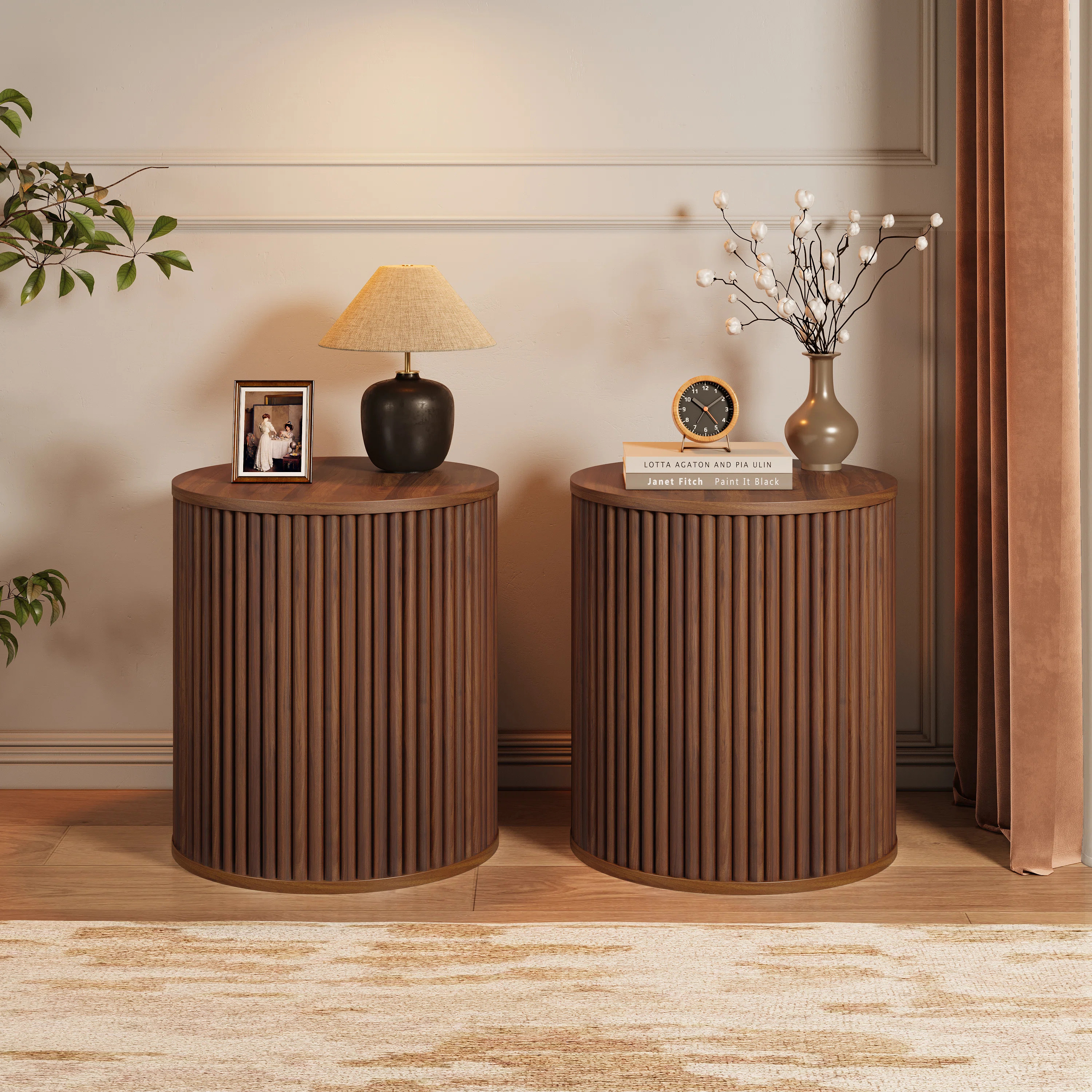 Fluted Round End Table Set (Set of 2) | Wayfair North America