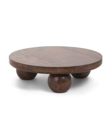 31.5x9 Solid Wood Central Ball Coffee Table | TJ Maxx